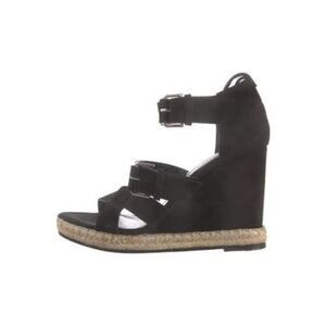 Balenciaga Suede Espadrilles Black Sandals size 40 US size 10